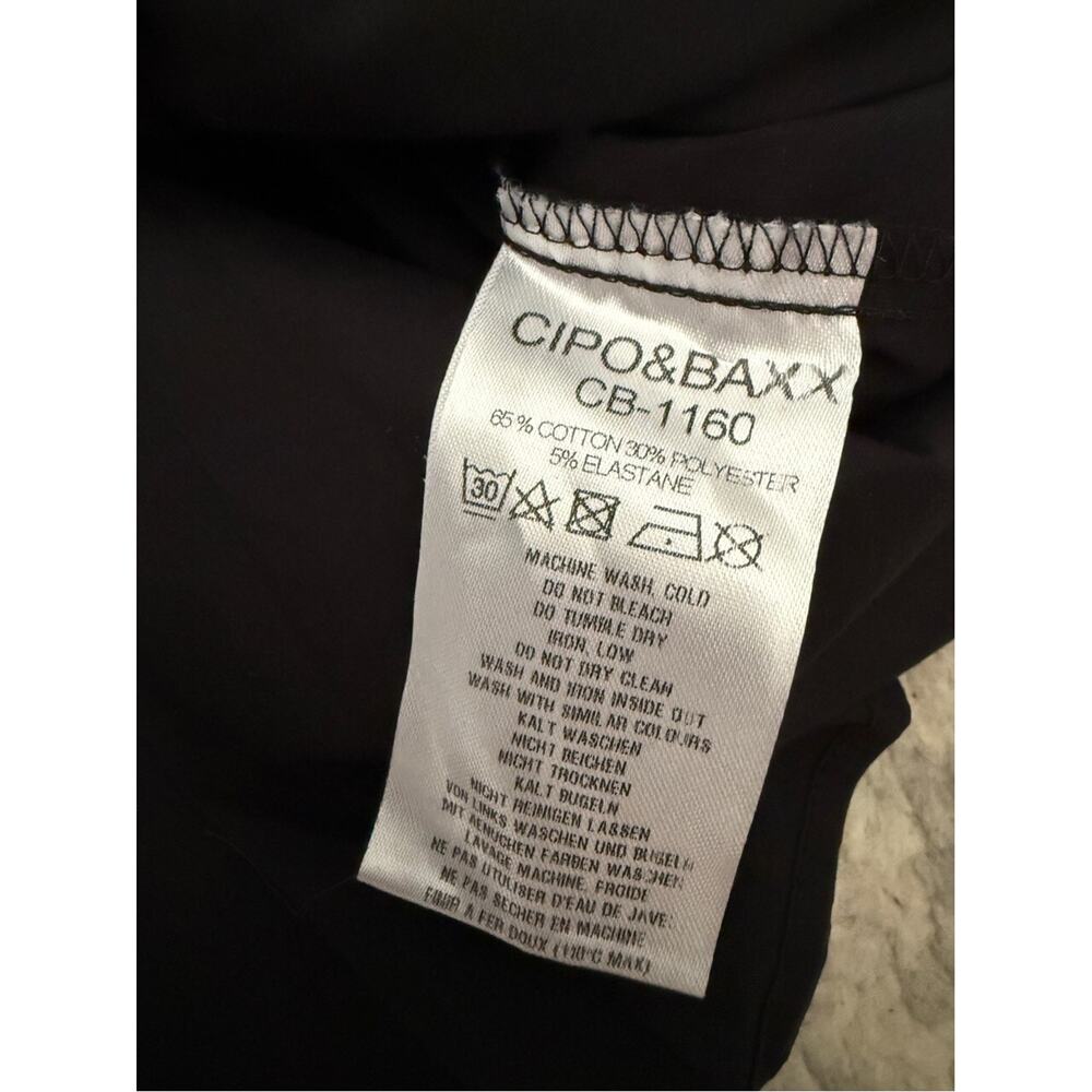 Cipo & Baxx Pearl Snap Front Dress Shirt Cable Knit Panels Black Men’s Size 2XL - Picture 7 of 9